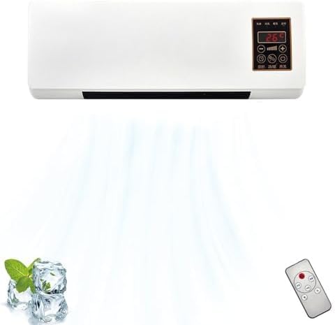  Mini Refroidisseur D'air Mural Portable Avec Fonction De Refroidissement Et De Chauffage Silencieux, Rapide, Pas D'installation Nécessaire, Conception Split-Max