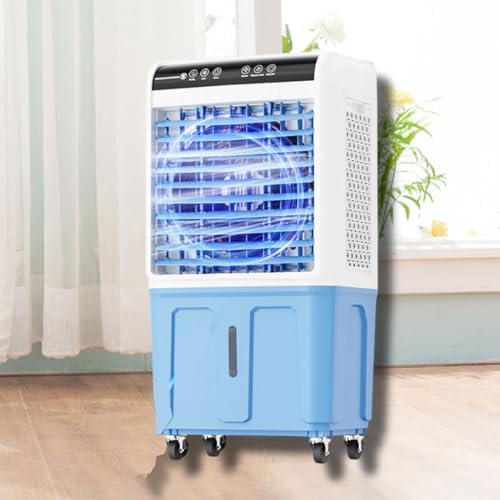 GENERIC Refroidisseur D'air Portable Sans Ventil 40L Réservoir 3-en-1 Refroidisseur De Marais évaporatif Avec Paquets De Glace 120 Oscillation Télécommande Faible Bruit Pour Le Bureau De Chambre à Coucher Pat