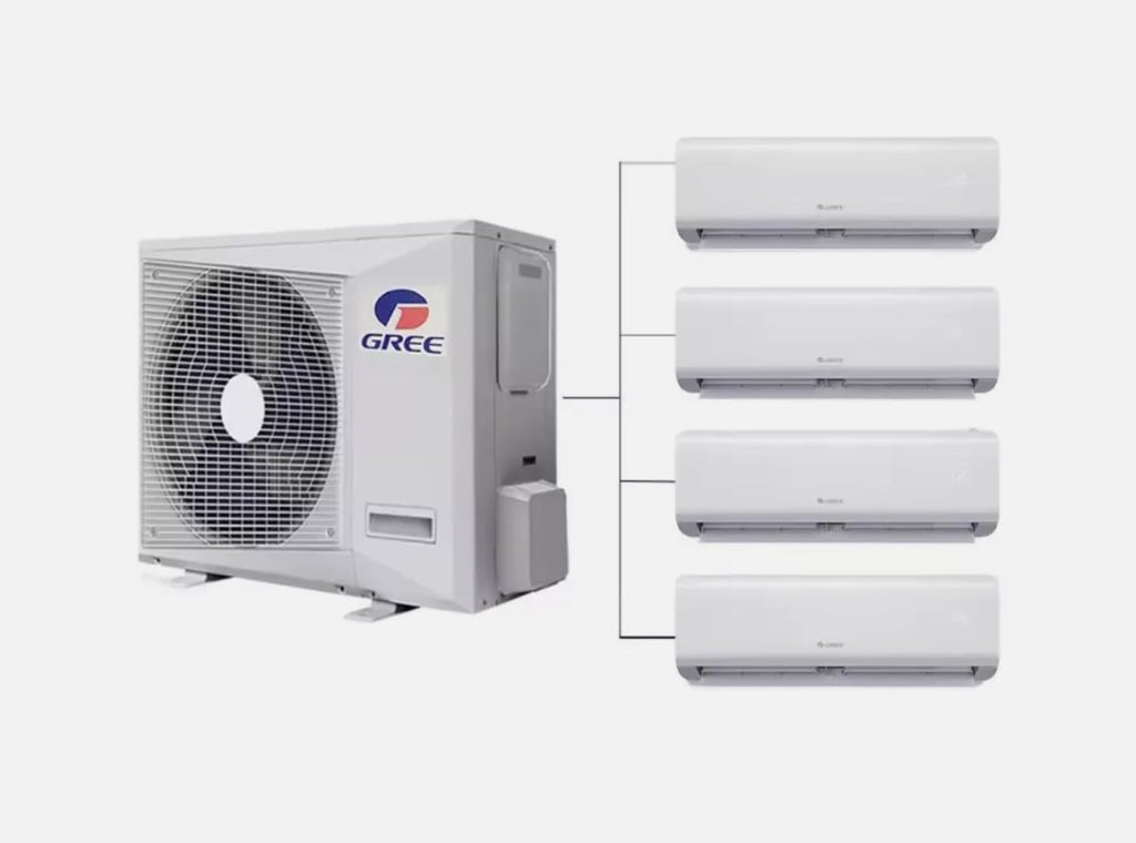 GENERIC Onduleur Solaire 42000BTU Multi 9K + 9K + 12K + 18K Zones Split Climatiseur Et Chauffage