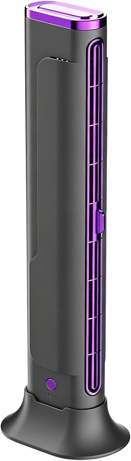  Petit Climatiseur – ABS Sans Lame Mini | Appareil De Bureau Rechargeable USB Portable Amélioré | Refroidisseur De Ventilateur Électrique À Tour Verticale, Pour Bureau, Maison, Voiture, Camping, Campin