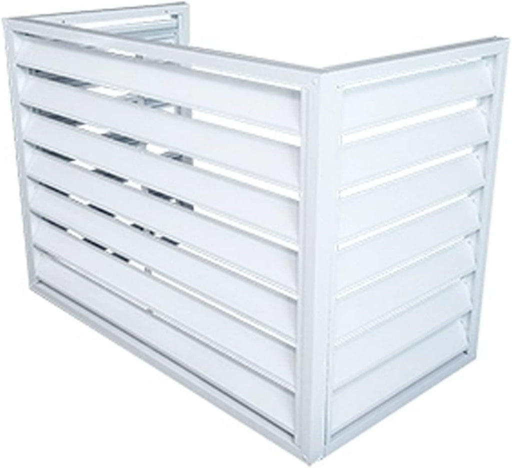GENERIC Housse Décorative En Aluminium Pour Climatiseur Extérieur - Clôture élégante Pour Pompe à Chaleur - Protège Les Climatiseurs - Résistant Aux Intempéries - Convient à La Plupart Des Climatiseurs