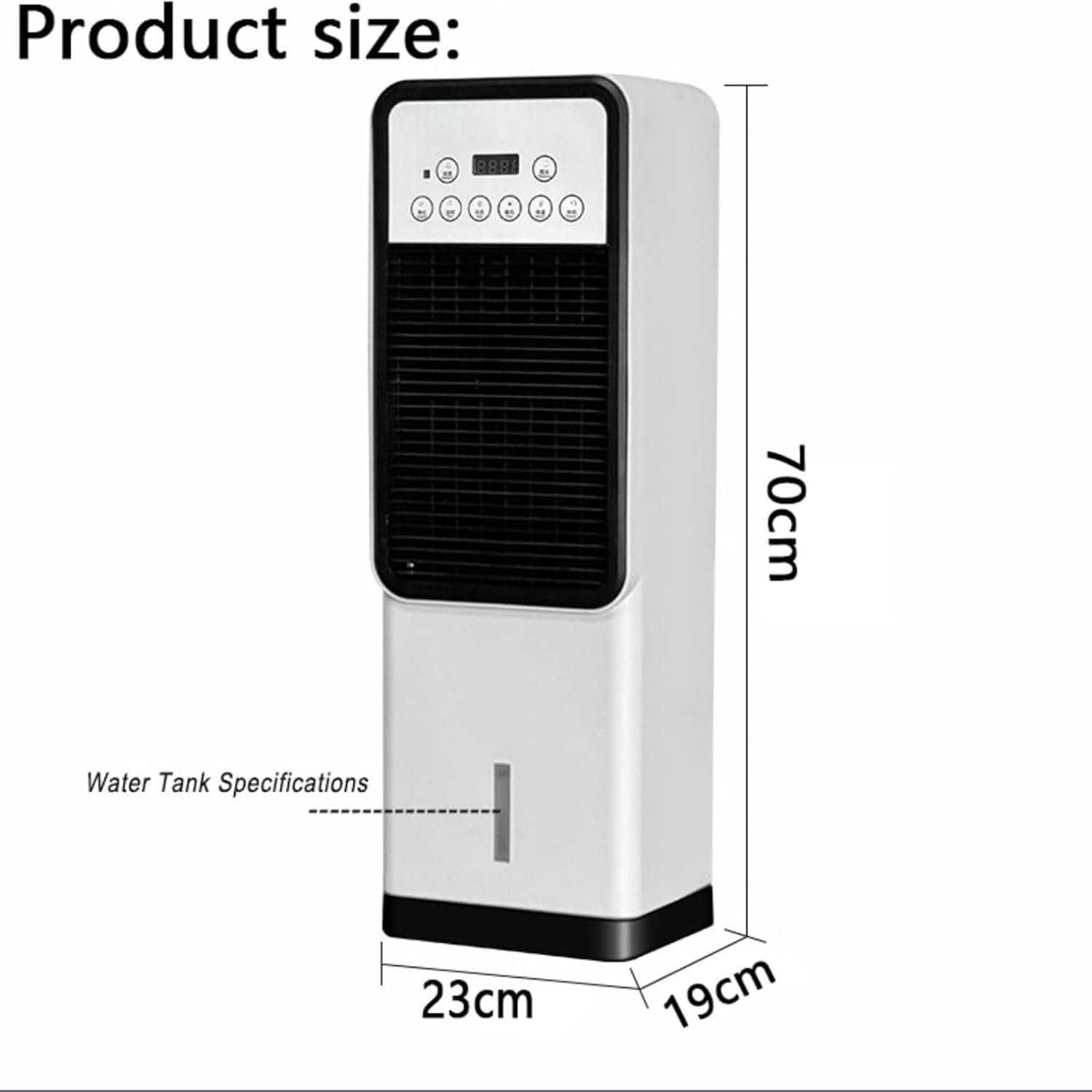 GENERIC Climatiseur Portable 12000 Btu, Refroidisseur évaporatif Et Chauffage Avec Télécommande – Classe énergétique A Pour Refroidissement Et Chauffage Mobile, Pour Chambre, Bureau, Camping-car, Cold Alone