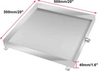  Bac Condensat Clim En Acier Inoxydable, 50 × 50 Cm, 60 X 60 Cm, Kit De Drainage De Climatiseur De Fenêtre, Bac De Récupération Du Climatiseur Avec Drain(500 X 500 Mm/20'' X 20'')