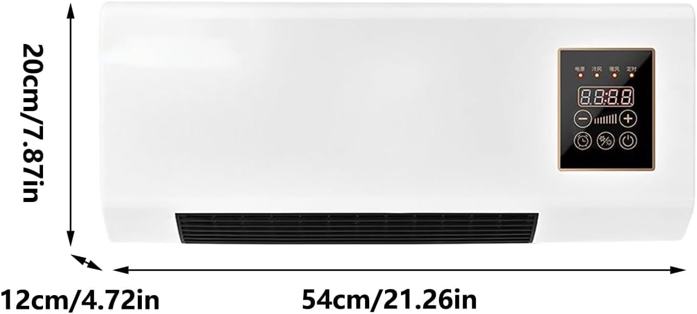  Ventilateur Sans Conduits D'air, Unité De Climatisation Murale Avec Télécommande, 2000 W Refroidissement Et Chauffage Pour Chambre À Courir Et Salon, Mini Split Silencieux Système Pour