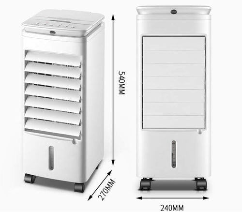  Climatiseur Portable, Compact Et Performant, Avec Ventilateur Mobile, Rafraîchisseur D'air évaporatif Ultra-Silencieux Et 3 Vitesses.