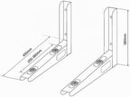  Maclean MC-621 Support De Poignée Pour Climatiseur Support Mural Pour Le Conditionnement De L'air Jusqu'à 100 Kg Support De Fixation Pour Climatiseur Supports Pour Climatiseurs Muraux