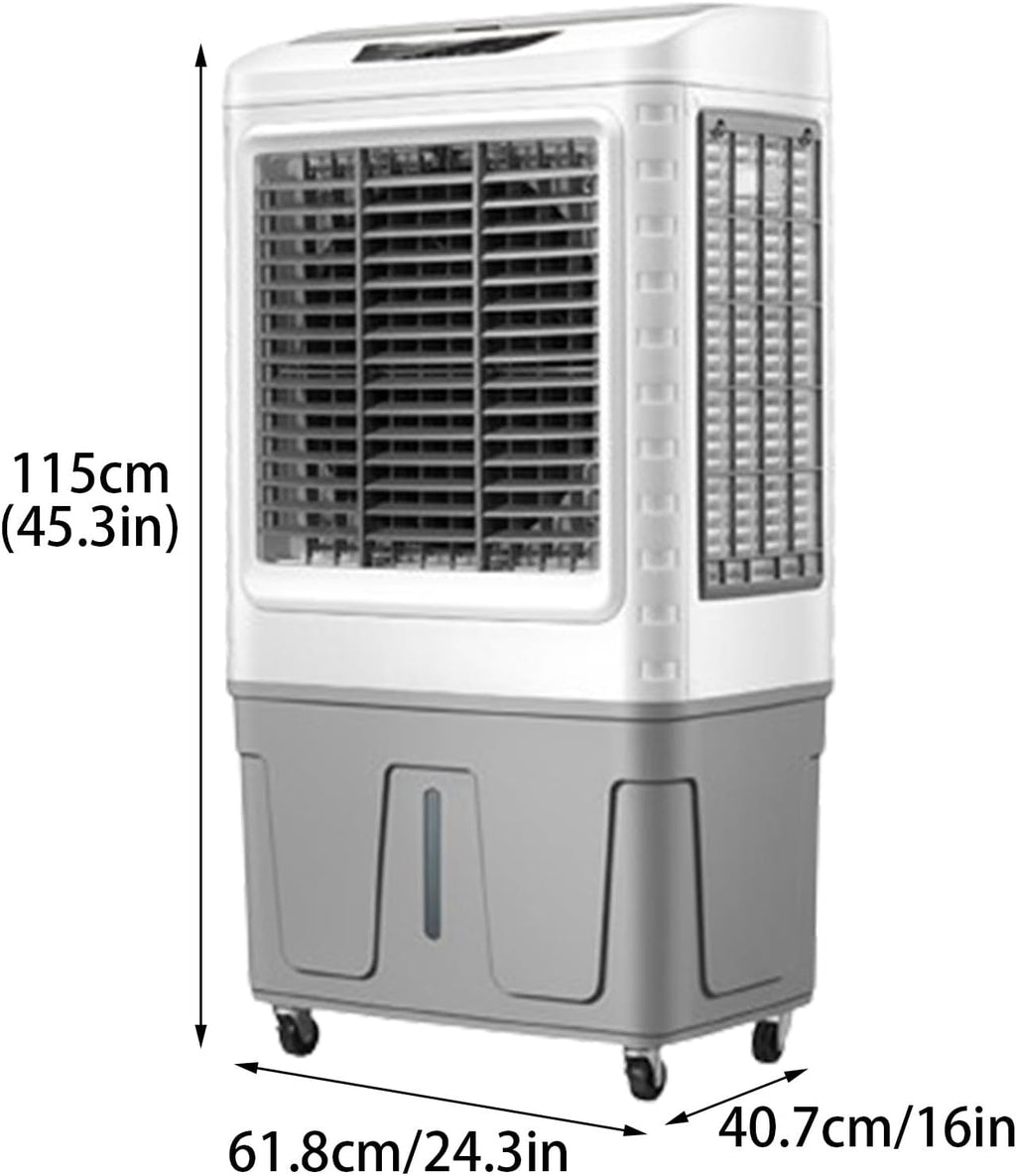 Climatiseur Portable À Évaporation Avec Oscillation À 55° Et 3 Vitesses De Vent, Grand Refroidisseur D'air Pour Chambre, Bureau, Usine
