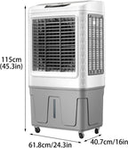  Climatiseur Portable À Évaporation Avec Oscillation À 55° Et 3 Vitesses De Vent, Grand Refroidisseur D'air Pour Chambre, Bureau, Usine
