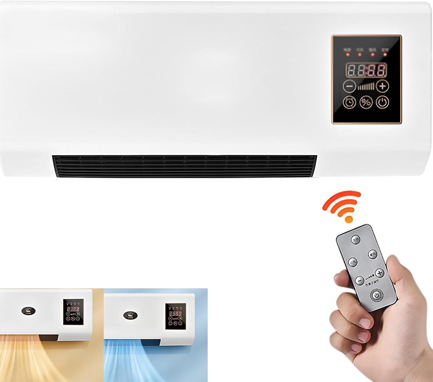  Climatiseur Portable 2000 Avec Avec à Dissentil - Unité Murale De Refroidissement Et De Chauffage Pour La Maison, Le Bureau Et La Chambre Fonction, De Minuterie Intelligente