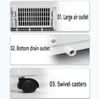  Climatiseur Portable, Unité Intelligente Intelligente AC Silencieuse Avec Déshumidificateur Cool Et Modes Ventilateur, Pour La Pièce Jusqu'à 350 Pieds Carrés, Télécommande, Minuterie 24H, Kit D'instal