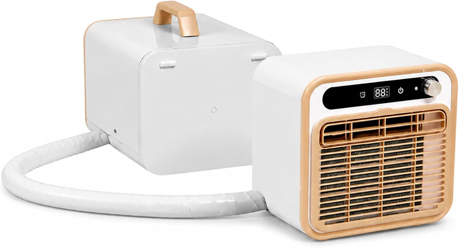  Climatiseur Portable 5000 BTU, Climatiseur Camping 1.5m | Structure Split Silencieux, Mini Climatiseur Chambre Bureau Avec Tuyau 1m/1.5m/2m Optionnel, Minuterie 12H Sans Eau