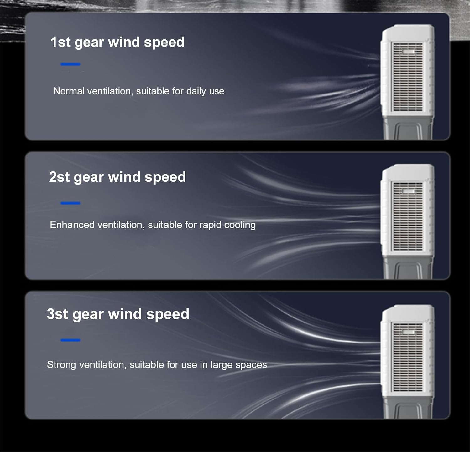  Climatiseur évaporatif Portable Avec Réservoir D'eau De 50 L - Ventilateur Brumisateur Industriel Pour Voiture Et Maison
