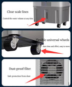 GENERIC Ventilateur De Refroidisseur D'air Portable, 3 Vitesses, 12H Minuterie, Unité De Refroidissement Par évaporation Avec Oscillation, Fonctionnement Silencieux Pour Le Climat Sec Du Bureau à Domicile