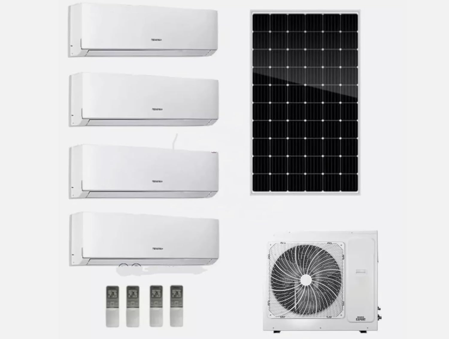 GENERIC Onduleur Solaire 42000BTU Multi 9K + 9K + 12K + 18K Zones Split Climatiseur Et Chauffage