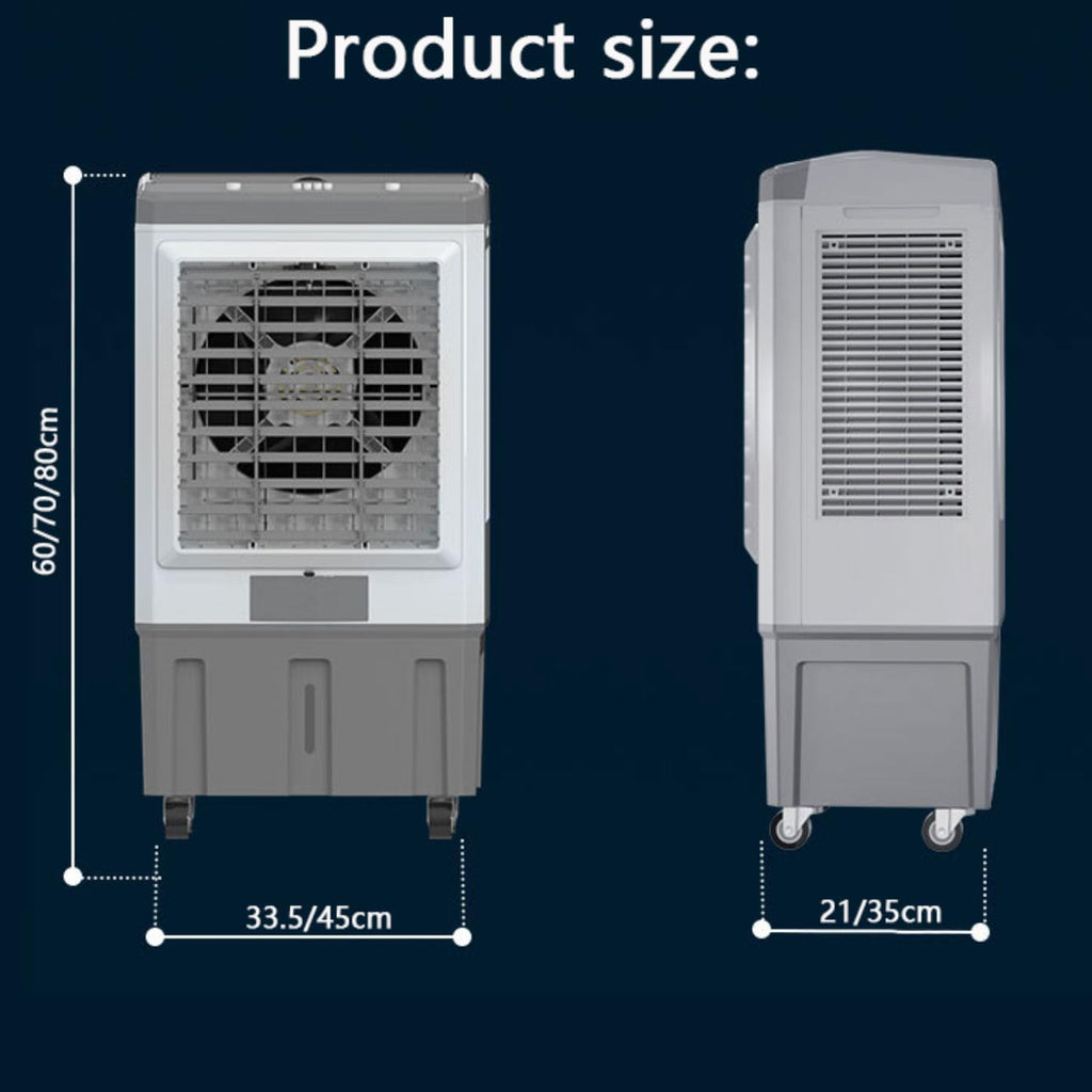 GENERIC Refroidisseur D'air évaporatif Portable Avec Oscillation De 120 Degrés, 3 Vitesses, Minuterie De 12 Heures, Conception à Faible Bruit Pour Le Bureau De Chambre à Coucher, Ventilateur De Refroidissemen