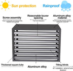 GENERIC Housse En Aluminium à 4 Panneaux Pour Climatiseur D'extérieur Et Poubelle Blanc 110 X 60 X 80 Cm