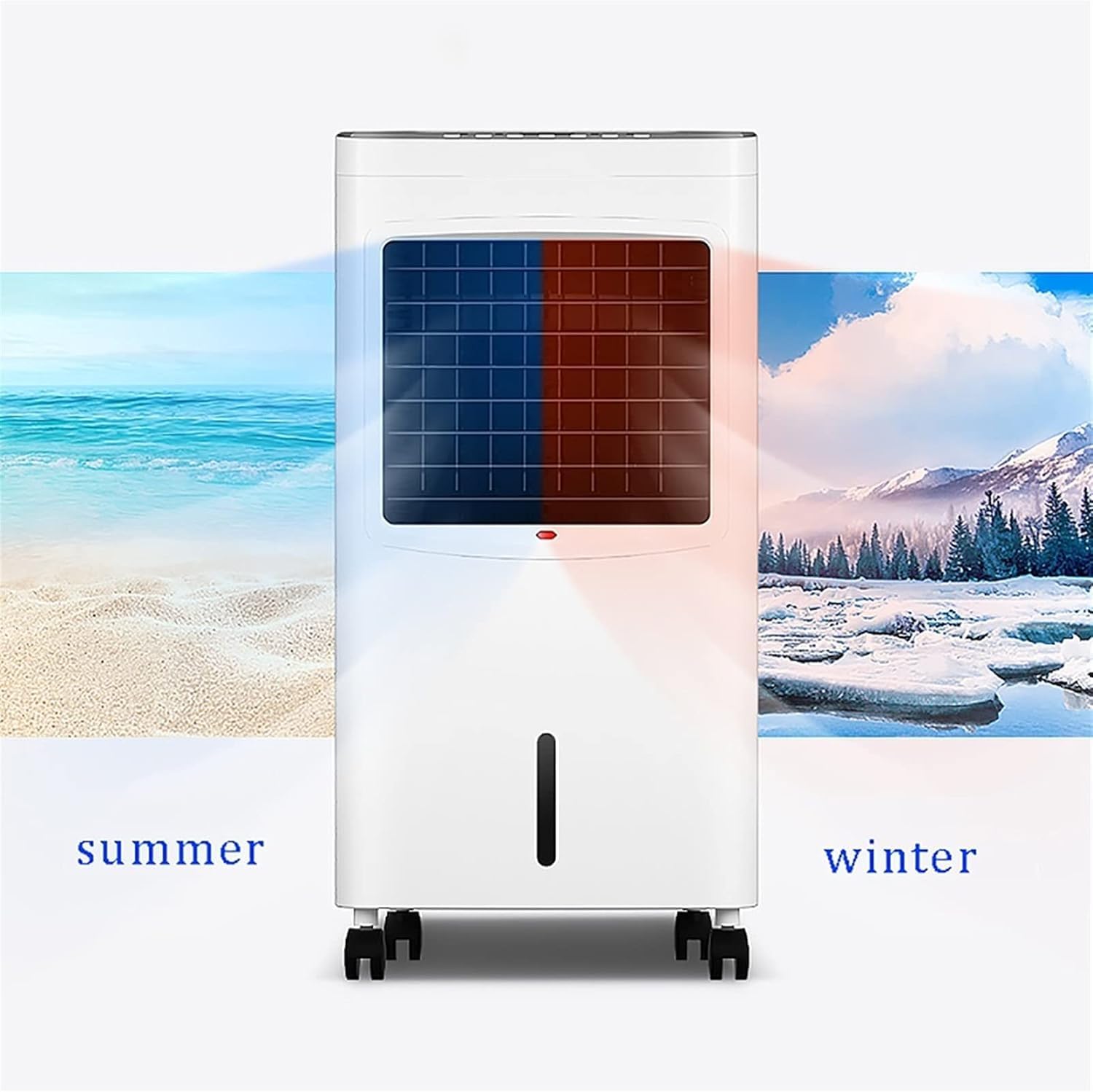  Climatiseur Portable Avec Télécommande, Refroidisseur évaporatif 3 En 1 écoénergétique, Unité De Chauffage Et De Refroidissement Mobile Et Silencieuse Pour Usage Domestique