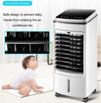  Refroidisseur D'air Pour Refroidisseurs Par évaporation De Bureau à Domicile Climatiseur Portable Avec Réservoir D'eau De 5 L, Climatisation 3 En 1 Pour