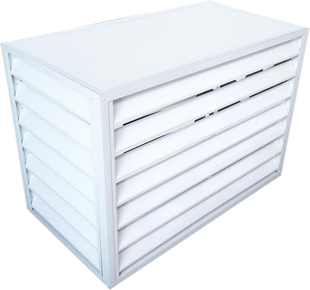 GENERIC Housse Antivol En Aluminium Robuste Pour Climatiseur - Pour Unités Extérieures - Réduction Du Bruit - Protection Contre Les Intempéries - Convient Pour Une Utilisation En Intérieur/extérieur (blanc)