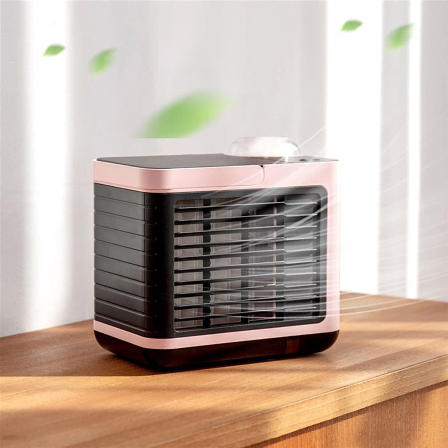  DieffematicKTY Climatiseur Mobile Air Conditioning Air Cooler Negative ION Air Cooler Mini Three-Speed Mode Cooling Fan Charging Home Desktop Air Conditioner (Color : Blue)