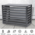 GENERIC Écran De Clôture Pour Climatiseur Extérieur Et Support De Fleurs – Coque En Alliage D'aluminium Pour Unité Extérieure Support De Plante En Métal Anti-corrosion Blanc B Taille 2-3P