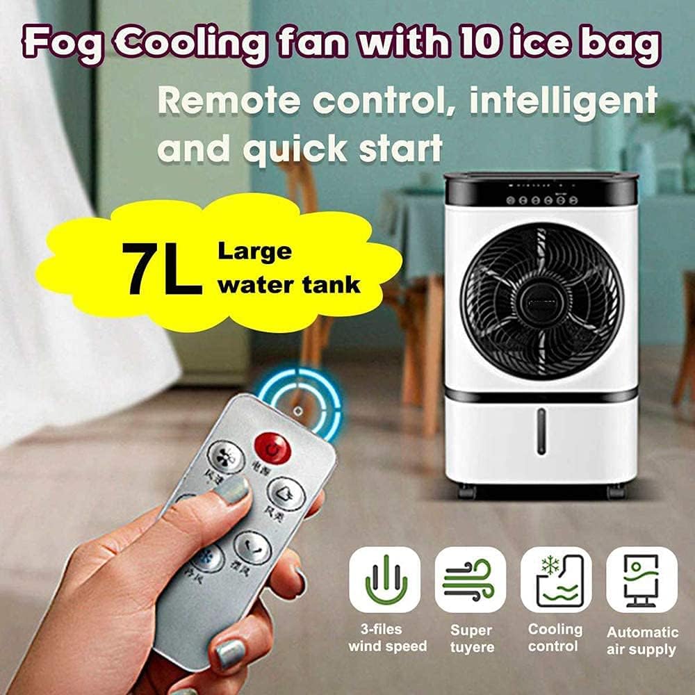  Refroidisseurs Par évaporation Climatiseur Portable 7L Réservoir D'eau Muet Humidificateur D'air Refroidisseur Minuterie Télécommande Climatiseur Mobile Ventilateur De Refroidissement