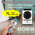  Refroidisseurs Par évaporation Climatiseur Portable 7L Réservoir D'eau Muet Humidificateur D'air Refroidisseur Minuterie Télécommande Climatiseur Mobile Ventilateur De Refroidissement