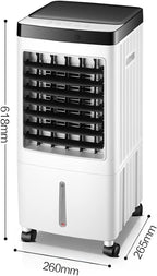 GENERIC Refroidisseur D'air Portable, 3 Vitesses Et 7H Minuterie, Ventilateur Oscillant à 60 ° Avec Humidificateur, Fonctionnement Silencieux Pour Le Bureau à Domicile, Roues De Mobilité Facile, Refroidisseur