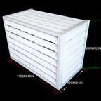 GENERIC Mini Housse De Climatiseur Fendue En Aluminium Pour Protection De Pompe à Chaleur Extérieure, Clôture élégante Pour Dissimuler Les Unités, Résistante Aux Intempéries Pour Une Utilisation En Intérieur