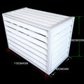 GENERIC Housse De Protection Pour Climatiseur - En Aluminium Résistant Aux Intempéries - Design élégant Pour Cacher Le Condensateur - Idéal Pour Une Utilisation En Extérieur