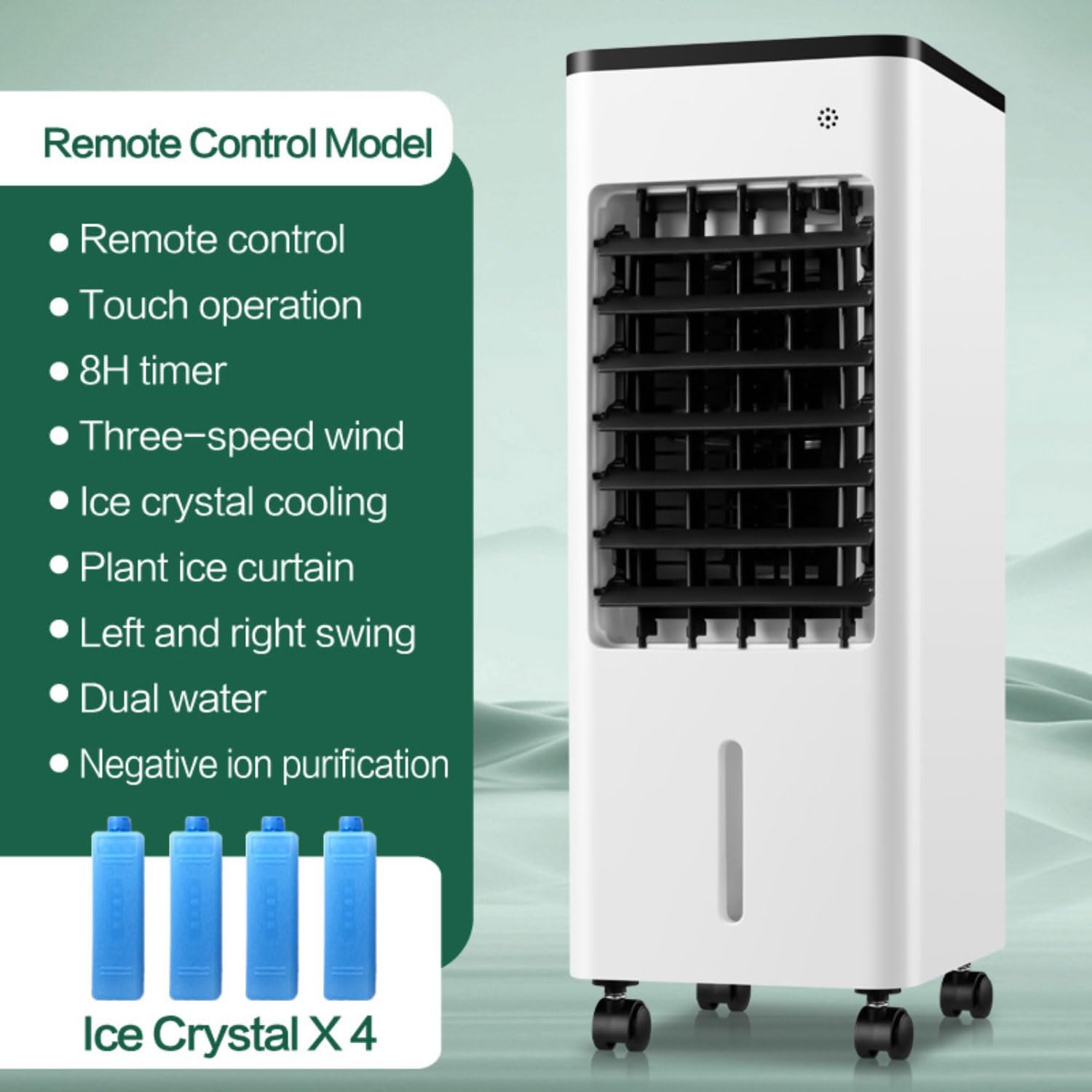 GENERIC Climatiseur Portable 9 L, écran LED, 3 Vitesses, Oscillation à 90°, Minuterie 8H, Humidificateur Pour La Maison, Le Bureau Et La Chambre à Coucher
