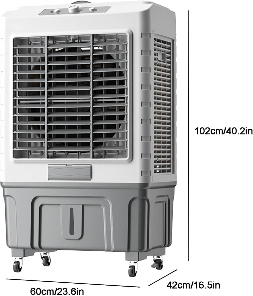 GENERIC Refroidisseur D'air Portable Avec Télécommande, Réservoir De 4L, 6 Packs De Glace, 12H Minuterie, Ventilateur D'évaporation Silencieux Pour Le Refroidissement De La Salle De Dortoir De Bureau à Domici