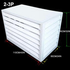  Housse De Protection Pour Climatiseur Extérieur En Aluminium, Protection De Pompe à Chaleur, Mini Unité De Climatisation Fendue, Bouclier De Clôture Résistant Aux Intempéries, Housse élégante Pour