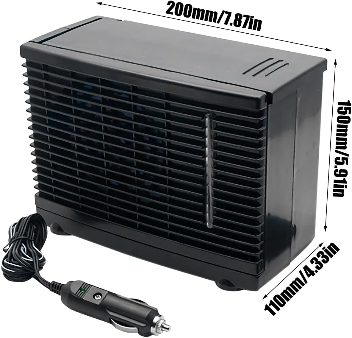  Weiting Climatiseur De Voiture Portable - Rafraîchisseur D'Air Portatif Pour Voiture | Appareil De Refroidissement 12V Avec Montage Adhésif Pour Camping-car, Camping, Camion, Voyage, Tente, Road Trip