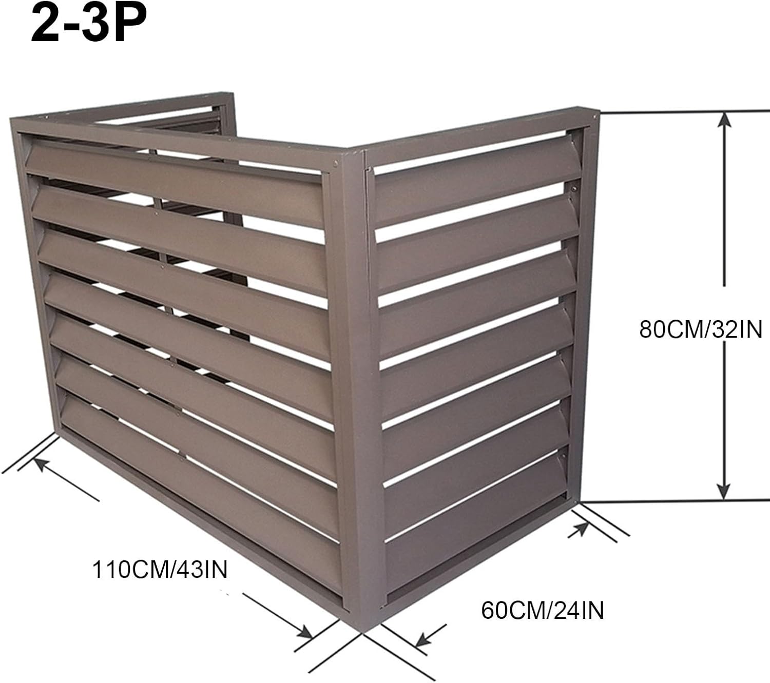GENERIC Housse De Protection En Aluminium Pour Climatiseur Extérieur – Housse De Protection Pour Mini Systèmes Divisés – Étanche à La Poussière Et Réduction Du Bruit – Idéal Pour Toutes Les Conditions