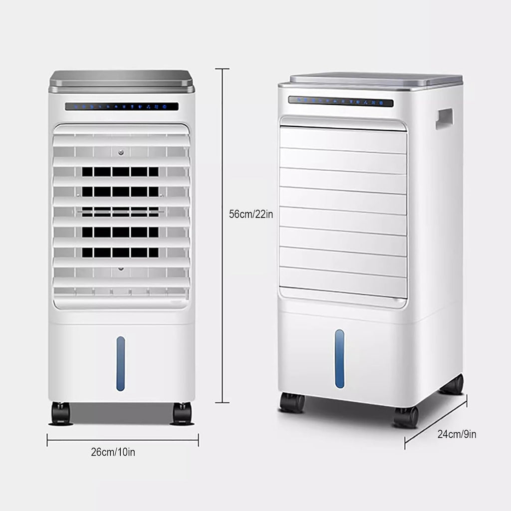  Air Conditioner Portable, Climatiseur Mobile, 3 Vitesses De Ventilation, Écran LED, Télécommande Tactile Et Minuterie 7 H, 65 W, Blanc