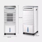  Air Conditioner Portable, Climatiseur Mobile, 3 Vitesses De Ventilation, Écran LED, Télécommande Tactile Et Minuterie 7 H, 65 W, Blanc