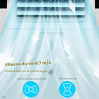 GENERIC Ventilateur De Climatiseur Portable – Refroidisseur D'air Purifie Et Humidifie, Unité De Refroidissement Personnelle Avec Minuterie Et Grand Réservoir D'eau – Idéal Pour Chambre, Bureau, Dortoir