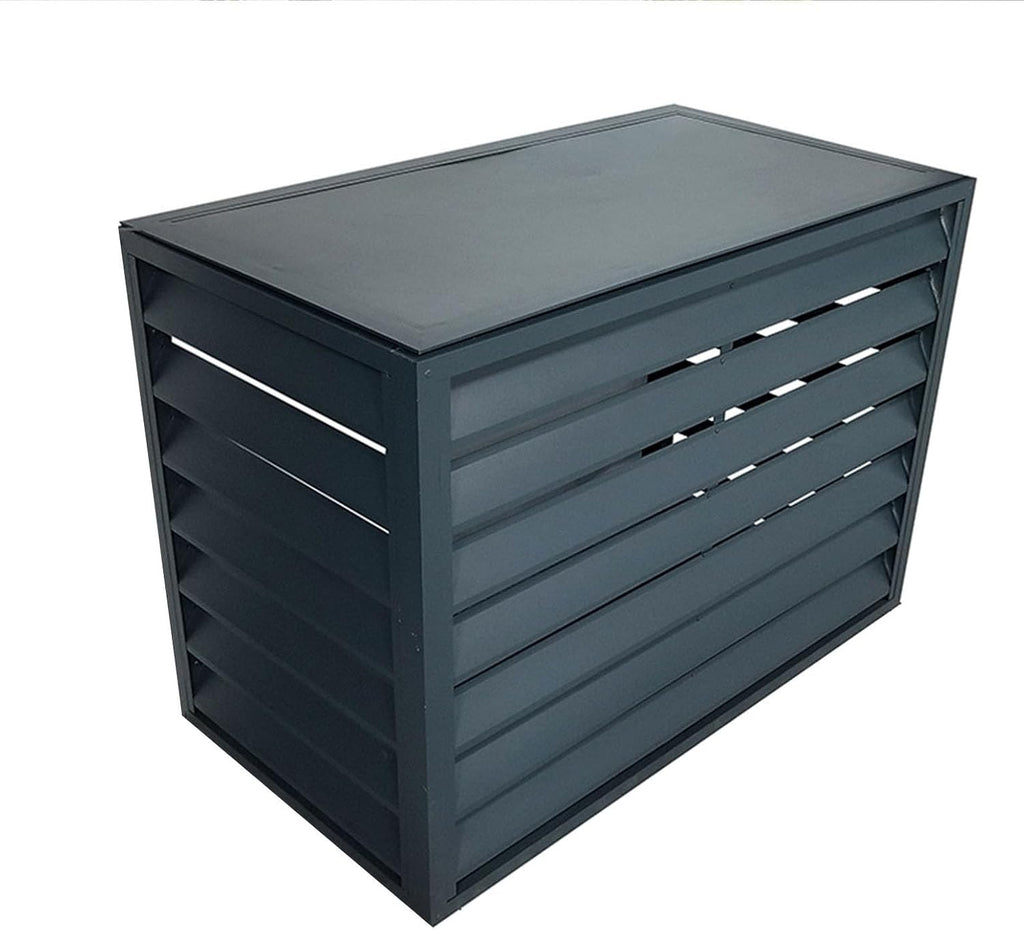 GENERIC Housse De Climatiseur D'extérieur En Aluminium – Mini Unité De Climatisation Divisée – Protection Résistante Aux Intempéries Et Réduction Du Bruit – Support Polyvalent Pour Plantes Grises Pour Unités
