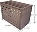 GENERIC Housse De Climatiseur, Protection En Aluminium Pour Unités Extérieures, Compatible Avec Le Système CVC, Résistante Aux Intempéries, Ajustement Universel, Bouclier D'équipement D'extérieur