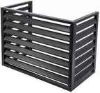 GENERIC Housse Pour Climatiseur Et Pompe à Chaleur, écran De Clôture En Aluminium Avec 3 Panneaux Pour Unités Extérieures Ou Intérieures, 110 X 80 X 60 Cm, Blanc