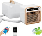 GENERIC Climatiseur Split Portable, Unité De Climatisation 5000 BTU Avec Wi-Fi Et Télécommande - Refroidissement Silencieux 40dB, Débit D’Air 130m³/h, Minuterie 12H Pour Camping-Car, Caravane, Campin 2m-Pipe