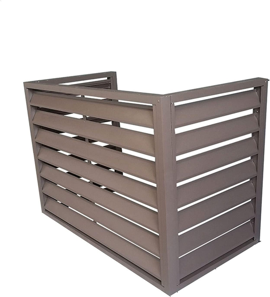  Cache Climatiseur Exterieur Aluminium,caisson Anti Bruit Pompe à Chaleur,cache Clim,Étanche À La Poussière Et À L'eau,Convient Pour L'unité Extérieure Du Climatiseur,White A,100x50x70cm
