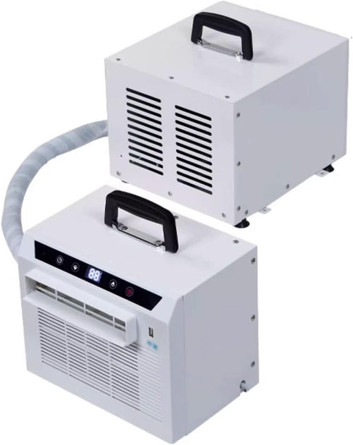  3000 BTU Portable Split AC, WiFi & Télécommande, 12H Minuterie, 130m3/h Airflow, Whisper Refroidissement Silencieux Pour Tente RV Home Office, Aucun Assemblage Requis