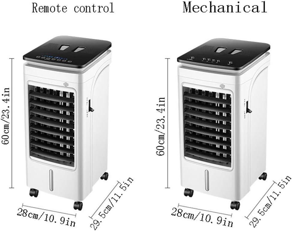  Portable Chaud Froid Climatiseur évaporatif Mobile 4 En 1 Refroidisseur Réglable Silencieux Oscillation Air Purifiant Pour Maison Bureau Camping (Mechanical)