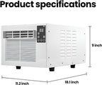  Refroidisseur D'air Portable Avec Télécommande, Déshumidificateur Compact Et Ventilateur Pour Chambre De Dortoir, Bureau, Chambre à Coucher.Murmure Une Opération Tranquille.Écoénergétiques 280W.Aucune