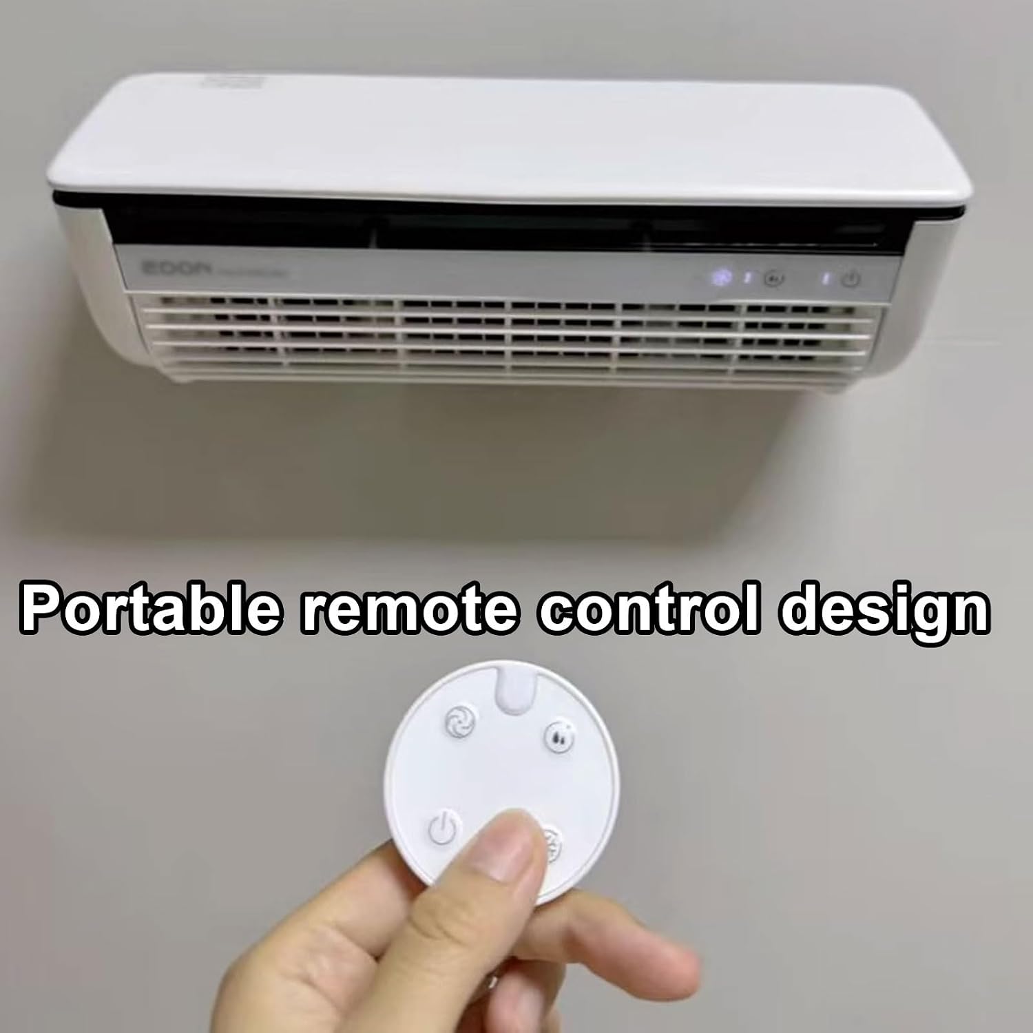  Ventilateur Mural AC Unité Sans Fenêtre, Refroidissement De Bureau Portable Avec Télécommande, Rechargeable Plug-in, 3 Vitesses, Installation Facile, Fonctionnement Silencieux Pour Le Bureau De Dortoi