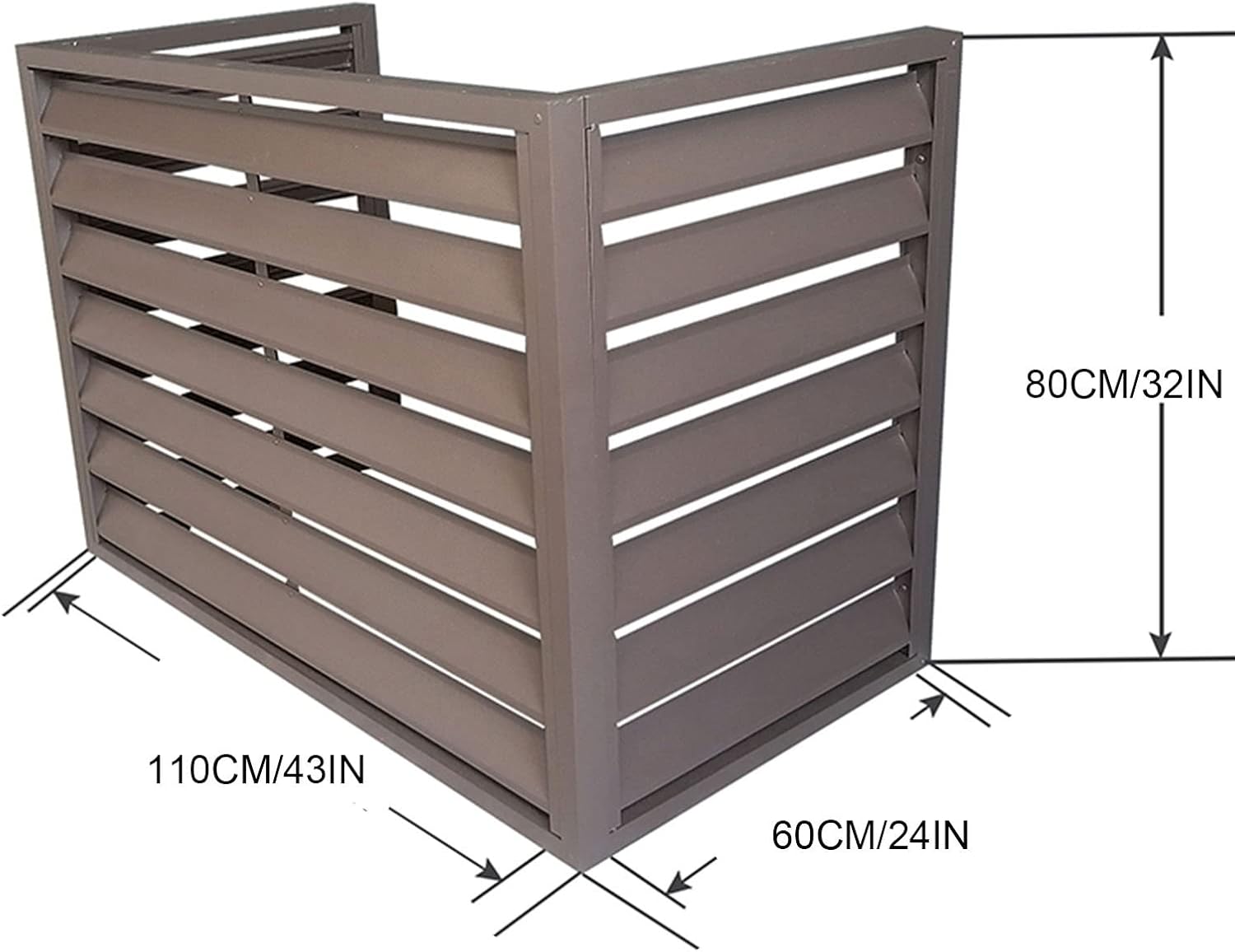 GENERIC Housse De Protection Pour Climatiseur Extérieur En Aluminium Pour Pompe à Chaleur - Protection Contre Les Intempéries Pour Climatiseurs Extérieurs