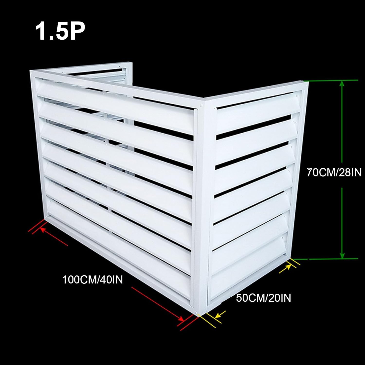  Housse De Climatiseur D'extérieur – Protection En Aluminium étanche à La Poussière Pour Mini Systèmes Divisés – Réduction Du Bruit – Utilisation Extérieure Résistante Aux Intempéries