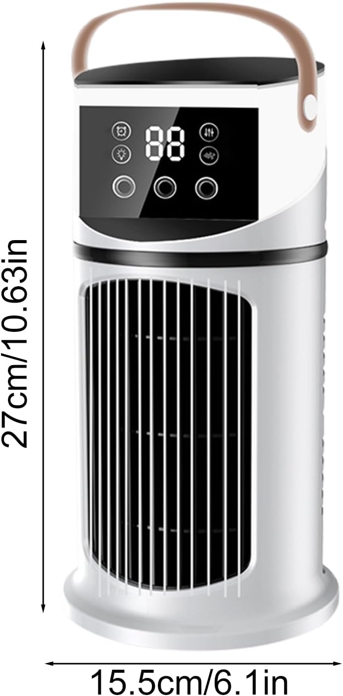Genérico Climatiseur De Bureau | Ventilateur Climatiseur Pour Refroidir Les Pièces, Machine De Brumisation Réglable 9 Vitesses Avec Lumière LED Pour , Travailler, étudier Et Réunions